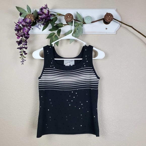 Designs by Ferro Knitted Silk Sequin Top - Picture 1 of 6